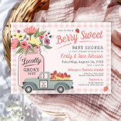 Berry Sweet Farmers Market Baby Girl Shower 招待状