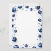 Berry Sweet Farmhouse Chic Blueberries Baby Shower 招待状 (裏面)