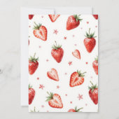 Berry Sweet Farmhouse Chic Watercolor Baby Shower 招待状 (裏面)