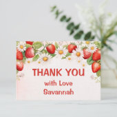 Berry Sweet First Birthday サンキューカード (スタンド正面)