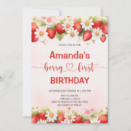 Berry Sweet First Birthday 招待状