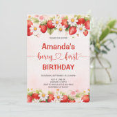 Berry Sweet First Birthday 招待状 (スタンド正面)