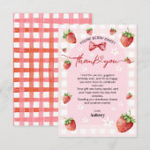 Berry Sweet First Birthday Thank You Card サンキューカード (正面/裏面)