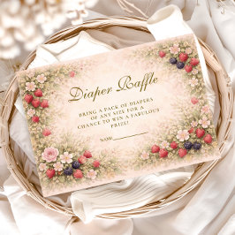 Berry Sweet Floral Diapper Raffle エンクロージャーカード