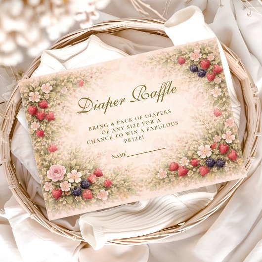 Berry Sweet Floral Diapper Raffle エンクロージャーカード