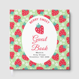 Berry Sweet Green Strawberry Baby Shower  ゲストブック