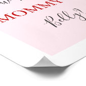 Berry Sweet How Big is Mommy's Belly sign ポスター (角)