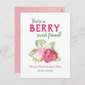 Berry Sweet Kids Classroomバレンタインカード シーズンポストカード (正面/裏面)