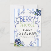 Berry Sweet Paint Station blueberry  Sign  招待状 (正面)