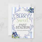Berry Sweet Paint Station blueberry  Sign  招待状 (裏面)