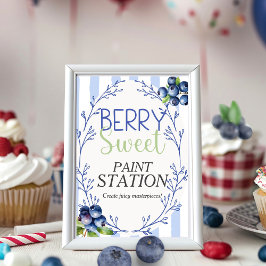 Berry Sweet Paint Station blueberry  Sign  招待状