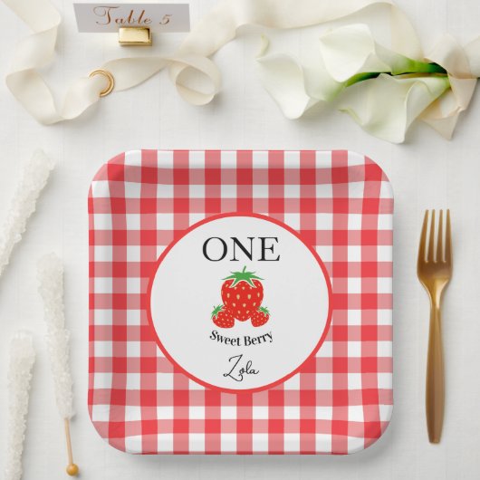 Berry Sweet Paper Plate Kids Birthday ペーパープレート (ウェディング)