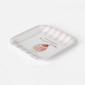 Berry Sweet Pink First Birthday  ペーパープレート (傾斜あり)