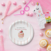 Berry Sweet Pink First Birthday  ペーパープレート (パーティー)