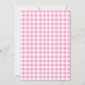 Berry Sweet Pink Gingham Cute Goose Baby Shower  招待状 (裏面)