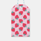 Berry Sweet Pink Strawberry Baby Shower ギフトタグ (裏面)