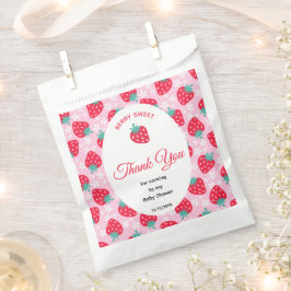 Berry Sweet Pink Strawberry Baby Shower フェイバーバッグ