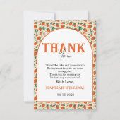 Berry Sweet Strawberry 1st Birthday Party サンキューカード (正面)