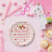 Berry Sweet Strawberry 1st Birthday Party ペーパープレート (パーティー)