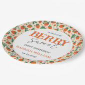 Berry Sweet Strawberry 1st Birthday Party ペーパープレート (アングル)