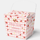 Berry Sweet Strawberry 1st Birthday Party Gift  フェイバーボックス (正面)