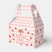 Berry Sweet Strawberry 1st Birthday Party Gift  フェイバーボックス (裏面サイド)