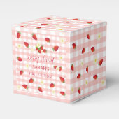 Berry Sweet Strawberry 1st Birthday Party Gift  フェイバーボックス (正面サイド)