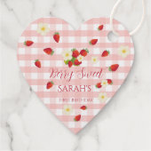 Berry Sweet Strawberry 1st Birthday Real  フェイバータグ (裏面)