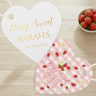 Berry Sweet Strawberry 1st Birthday Real  フェイバータグ