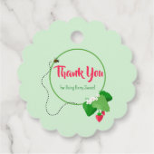 Berry Sweet Strawberry 1st Birthday Thank You フェイバータグ (裏面)