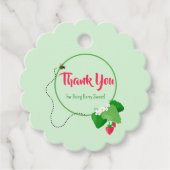 Berry Sweet Strawberry 1st Birthday Thank You フェイバータグ (正面)