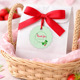 Berry Sweet Strawberry 1st Birthday Thank You フェイバータグ