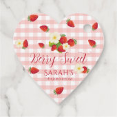 Berry Sweet Strawberry 3歳の誕生日パーティー フェイバータグ (裏面)