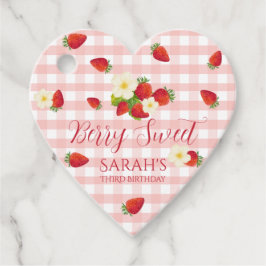 Berry Sweet Strawberry 3歳の誕生日パーティー フェイバータグ