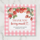 Berry Sweet Strawberry Baby Shower フェイバータグ (正面)