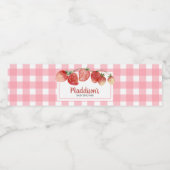 Berry Sweet Strawberry Baby Shower ペットボトルラベル (シングルラベル)