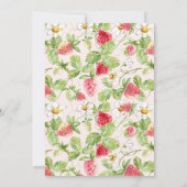 Berry Sweet Strawberry Baby Shower 招待状 (裏面)