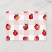 Berry Sweet Strawberry Baby Shower Book Request エンクロージャーカード (裏面)