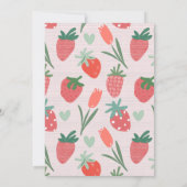 Berry Sweet Strawberry Baby Shower  Design 招待状 (裏面)