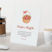 Berry Sweet Strawberry Baby Shower Diaper Raffle 台座サイン (インサイチュ)