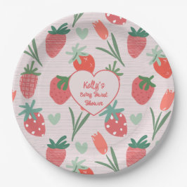 Berry Sweet Strawberry Baby Shower Paper Plate ペーパープレート