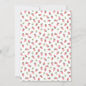 Berry Sweet Strawberry Baby Shower Thank You サンキューカード (裏面)