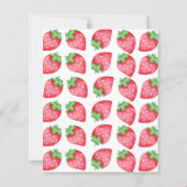 Berry Sweet Strawberry Baby Shower Thank You Card (裏面)