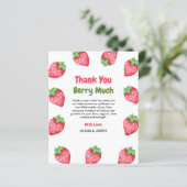 Berry Sweet Strawberry Baby Shower Thank You Card (スタンド正面)