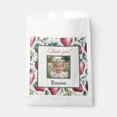 Berry Sweet Strawberry Birthday Thank You Photo フェイバーバッグ (正面)