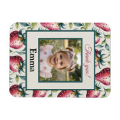 Berry Sweet Strawberry Birthday Thank You Photo マグネット (横)