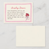 Berry Sweet Strawberry Bridal Shower エンクロージャーカード (正面/裏面)