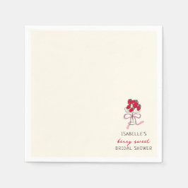 Berry Sweet Strawberry Bridal Shower  スタンダードカクテルナプキン