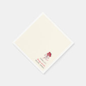 Berry Sweet Strawberry Bridal Shower  スタンダードカクテルナプキン (角)