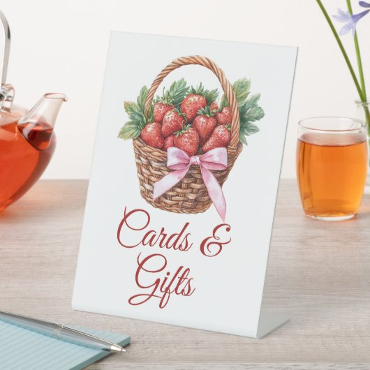 Berry Sweet Strawberry Cards & Gifts Sign 台座サイン (インサイチュ)